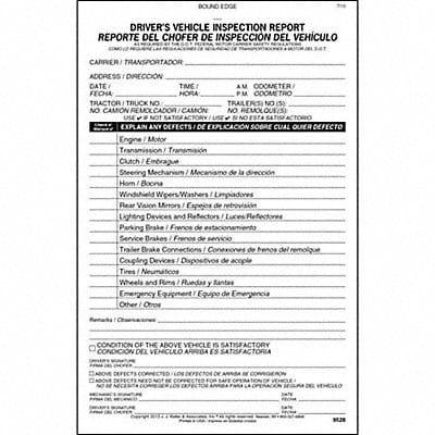 Simplified Vehicle Inspection Form