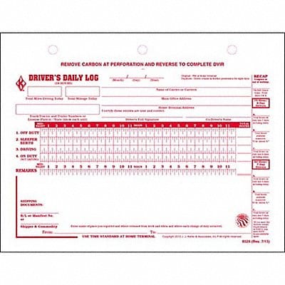Drivers Daily Logbook With Carbon PK100