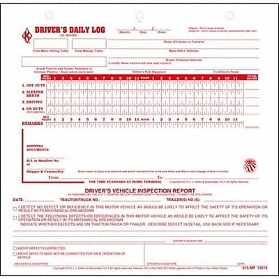 Midsize Drivers Logbook Carbonless PK31