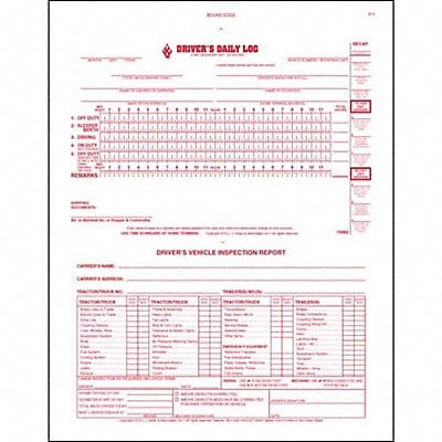 Oil Field Drivers Logbook Carbonless