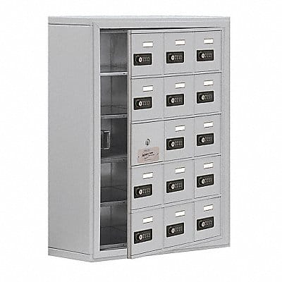 K7530 Locker 5x3Lckrs Slvr 31 x24 x9