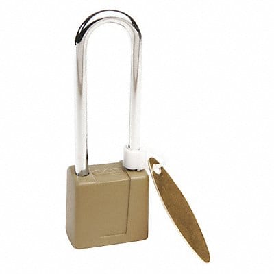 Keyed Padlock 3/4 in Rectangle Bronze
