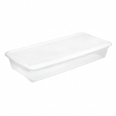Storage Tote Clear White Polypropylene