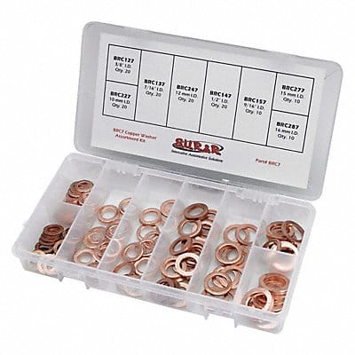 Brake Line Washer Assortment Kit Copper