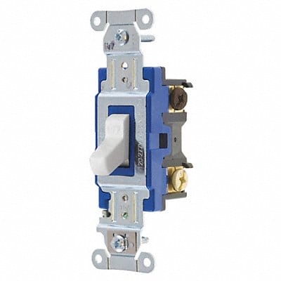 Wall Switch 15A White 3-Way Type Toggle