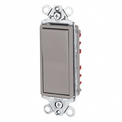 Wall Switch 20A Gray 1-Pole Type Rocker