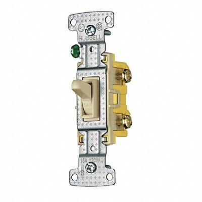 Wall Switch 15A Ivory 1-Pole Type 1/2 HP