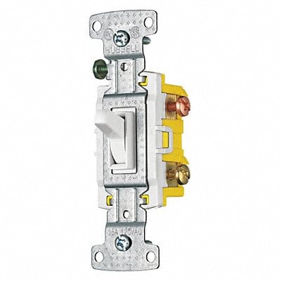 Wall Switch 15A White 3-Way Type 1/2 HP