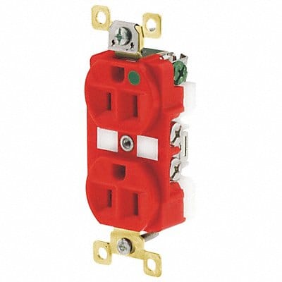 Receptacle Red 15A 125VAC Illuminated