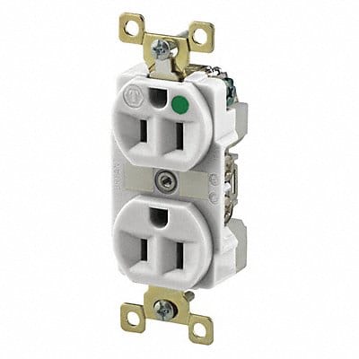 Receptacle White 15A 5-15R NEMA Config.