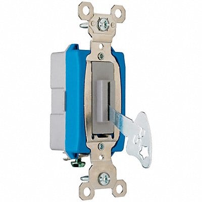 Wall Switch Gray 15A Back Side SnglPole