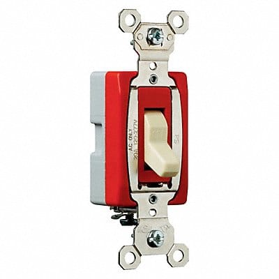 Wall Switch Ivory 20A Back Side SnglPole