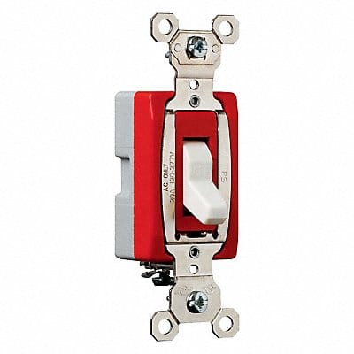 Wall Switch Wht 20A Back Side SnglPole