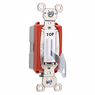 Wall Switch Wht 20A Back Side SnglPole