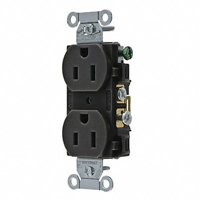 Receptacle Black 15A 5-15R NEMA Config.