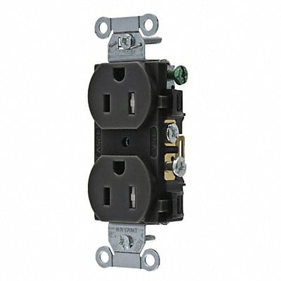 Receptacle Black 15A Tamper Resistant