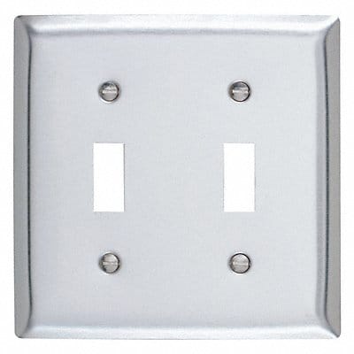 Toggle Wall Plate Brushed Finish Silver