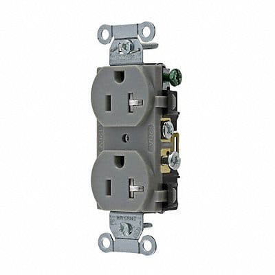 Receptacle Gry 20A 125VAC Tamper Resist.