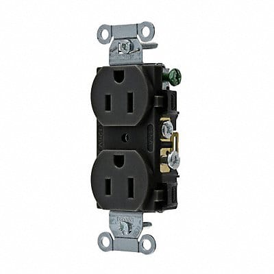 Receptacle Blk 15A 3 Wires Side Winning