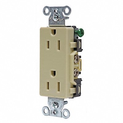 Receptacle Ivory 15A Flush Mount 125VAC