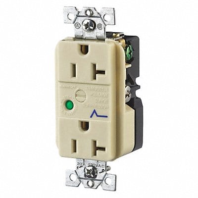 Receptacle Ivory 20A 3 Wires 3 Wires