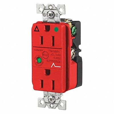 Receptacle Red 15A 3 Wires 2 Poles