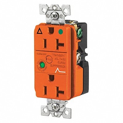 Receptacle Orange 20A 3 Wires 2 Poles