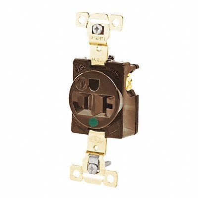 Receptacle Brown 20A Back/Side 125VAC