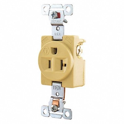 Receptacle Ivory 20A 125VAC Flush Mount
