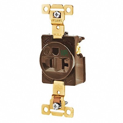 Receptacle Brwn 20A 125VAC Single Outlet