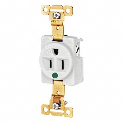 Receptacle White 15A Hospital Grade