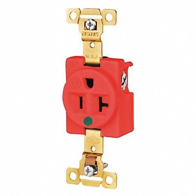 Receptacle Red Hospital Grade 125VAC