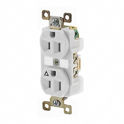 Receptacle White 15A Isolated Ground