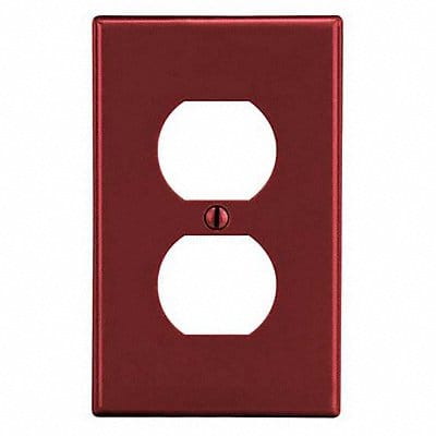 Dup Recept Wll Plt Mid Red 1Gng Smth Stn