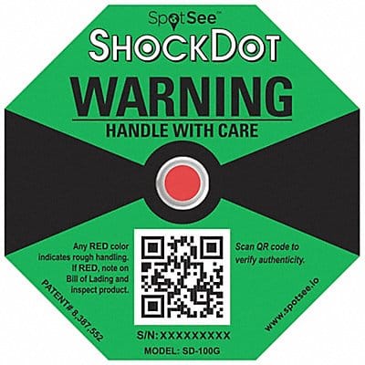 G-Force Indicator Label 100G PK50