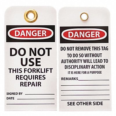 Lockout Tag Black Red/White Vinyl PK10 Lockout Tag Black Red/White Vinyl PK10