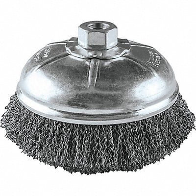 Cup Brush Crimped Wire 1/64 Brush Dia