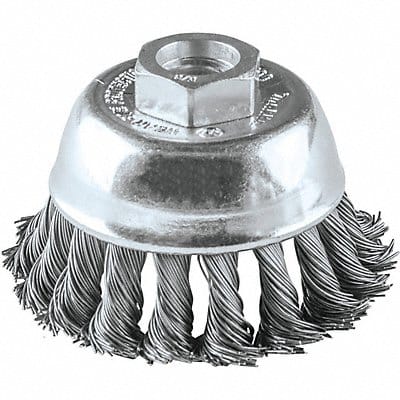 Cup Brush Knotted Wire 1/64 Brush Dia