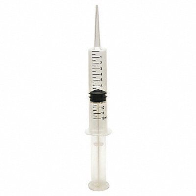 Syringe 12 mL Straight/Curved Trans PK50