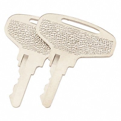 Ignition Key Set 1 1/4 in W Slvr PK2