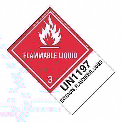 Flammable Liquid Label UN1197 PK500