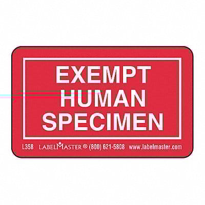 Exempt Specimen Label Human PK1000