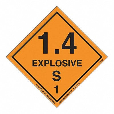 Explosive 1.4 S Label Vinyl PK500