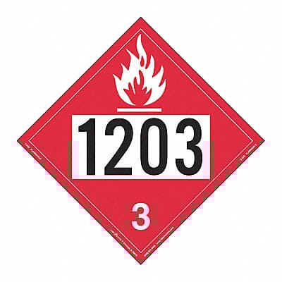 Flammable Liquid Placard 1203 PK25
