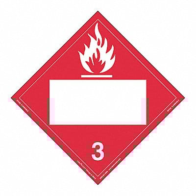 Flammable Liquid Placard PK25