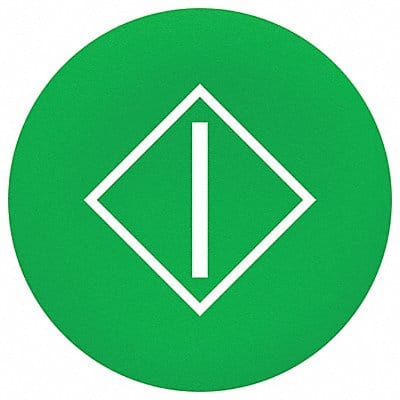 Marked Push Button Cap Green 22mm