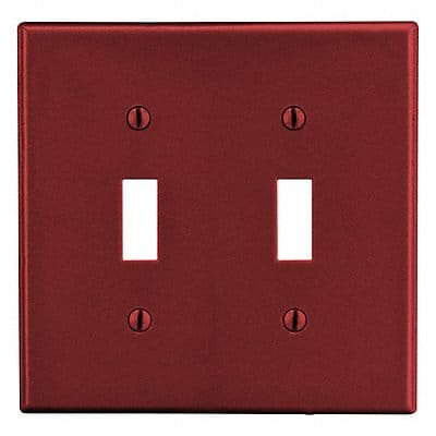 Tgl Switch Wll Plt Mid Red 2Gng Smth Stn