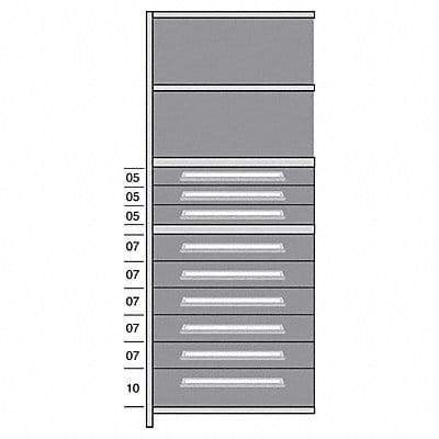 Shelf 85 H 36 W Steel 800 lb Capacity