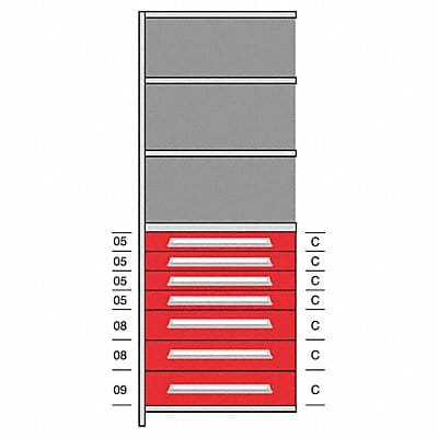Shelf 85 H 36 W Steel 800 lb Capacity