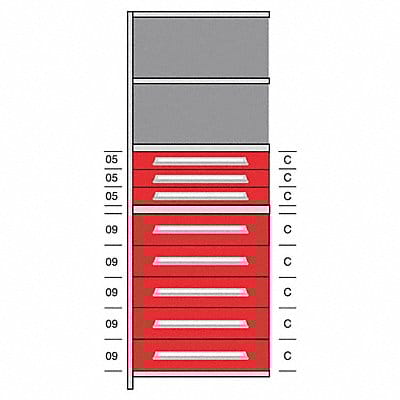Shelf 85 H 36 W Steel 800 lb Capacity